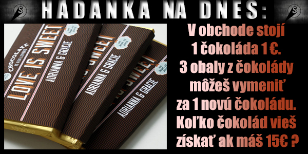 Hádanka na dnes: Čokolády